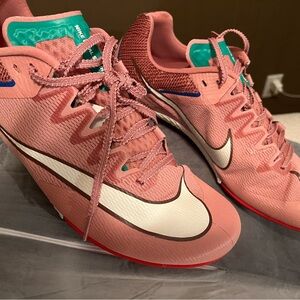 Nike Women's Pink and Teal Athletic Cleats